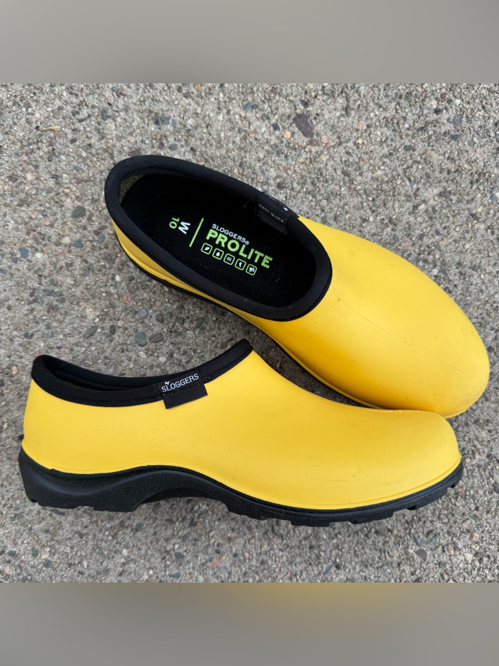 Sloggers Casual Garden Clogs Women 10 Yellow Waterproof Rubber Slip On Shoes Usa